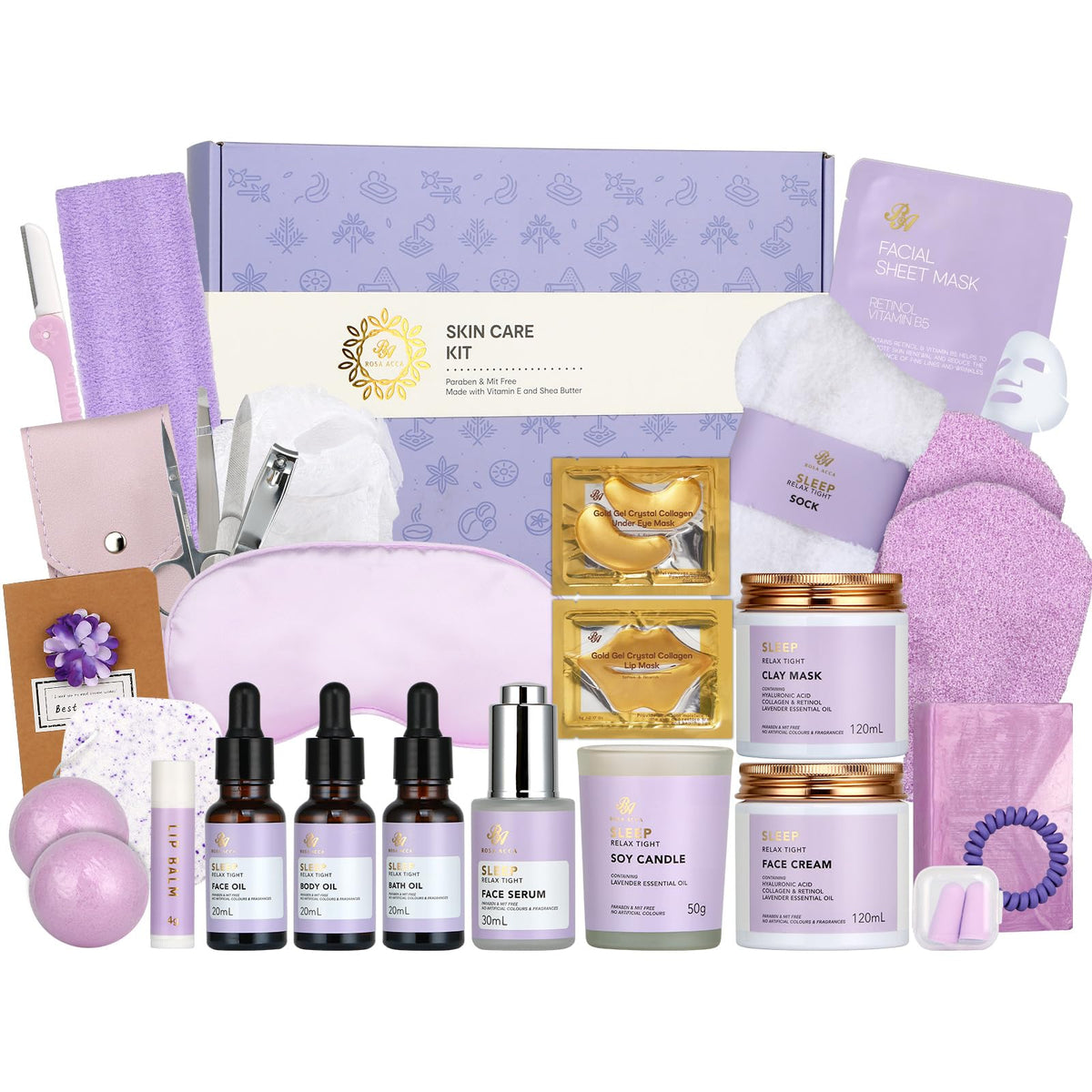 Gifts for Women & Men, 30Pcs Birthday Gift for Women, Face Skin Care Set