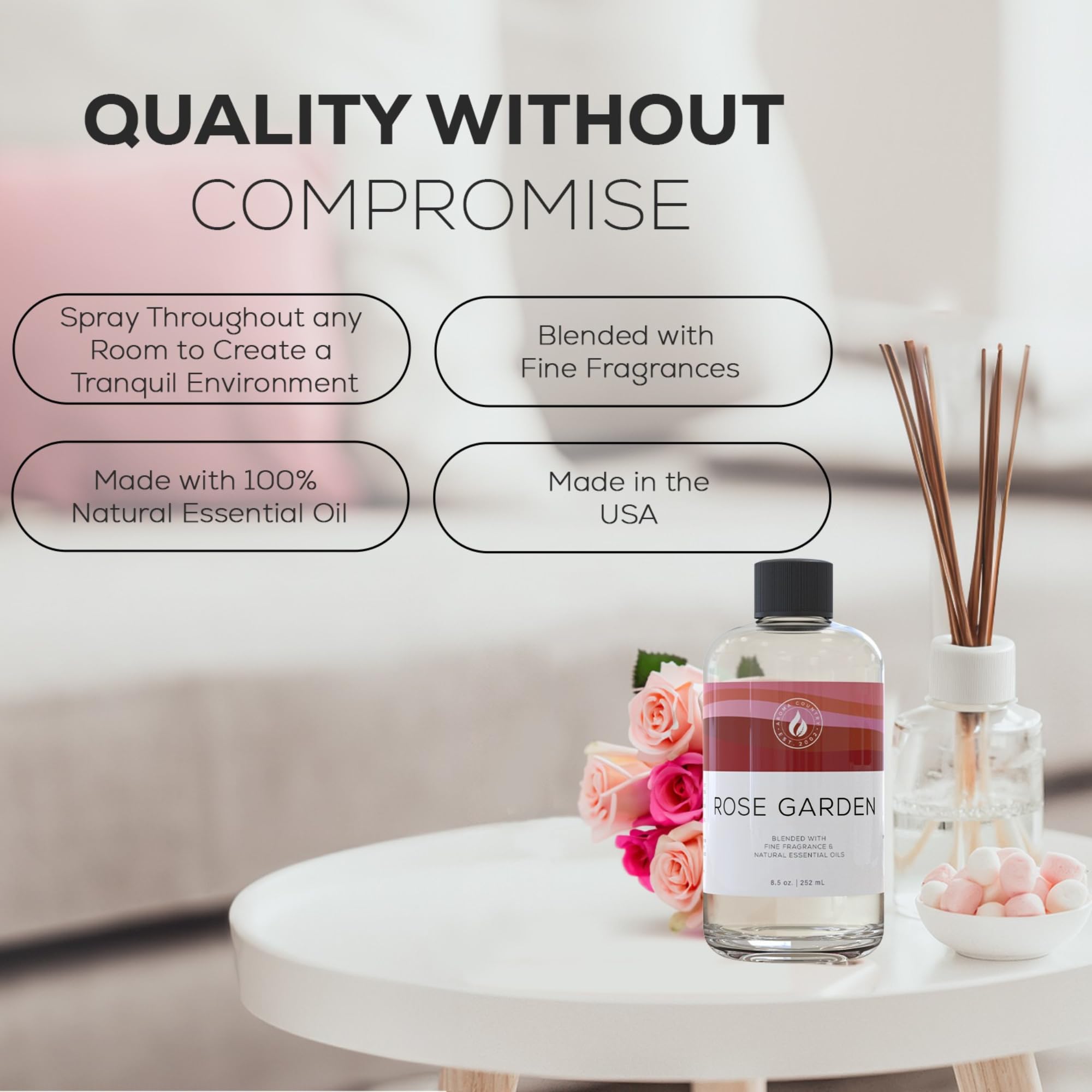 Aroma Country Rose Garden Luxury Diffuser Oil Refill (8.5 Fl Oz)