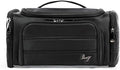 Lug Trolley Medium Cosmetic Case for Travel – Multiple Zipper Compartments, Wipeable Interior, 100% Polyester – MIDNIGHT BLACK