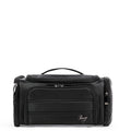 Lug Trolley Medium Cosmetic Case for Travel – Multiple Zipper Compartments, Wipeable Interior, 100% Polyester – MIDNIGHT BLACK