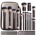 Professional Makeup Brush Set BS-MALL with Travel Case, 20PCS Synthetic Makeup Brushes for Foundation, Conce aler, Blush, Powder & Eyeshadow, Labeled Face Eye Brushes for Beginners, Makeup Artists