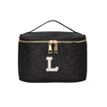 EURYNOME Makeup Bag with Custom Letter L, Water-Resistant Travel Organizer Pouch, (8.3x5.1x5.1 Inch) Cosmetic Case for Women