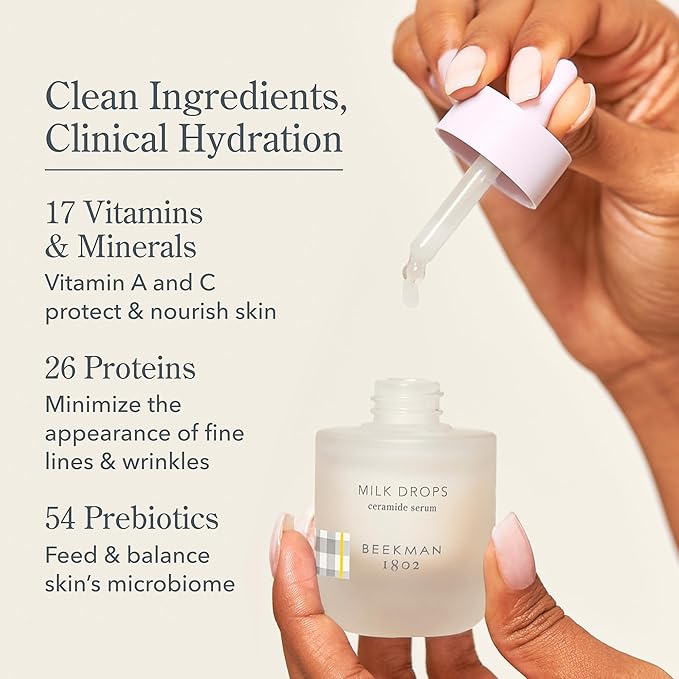 Beekman 1802 Milk Drops Ceramide Facial Serum, 1 fl oz