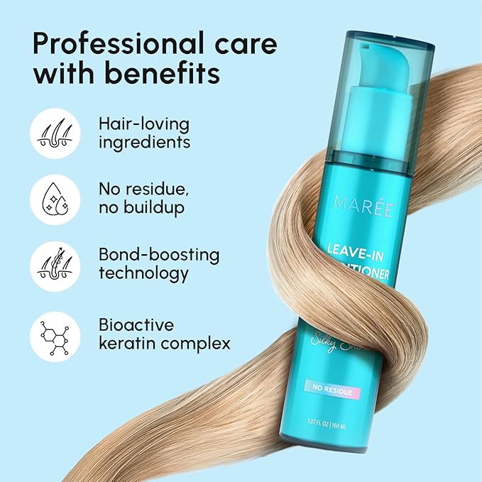 MAREE Leave-In Conditioner Hair Gloss for Dry Damaged Hair, Leave-In Conditioner for Curly Hair, Color Treated