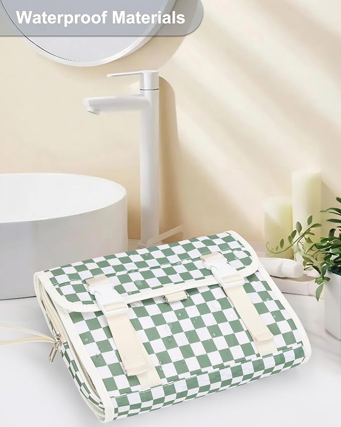 Relavel Travel Hanging Toiletry Bag for Women, Large Capacity Wash Bag