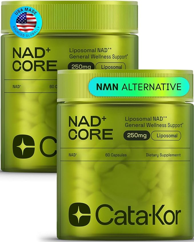 Cata-Kor NMN Supplement Alternative – Liposomal NAD+ Supplement - NAD CORE 60-Day Supply 120 Capsules