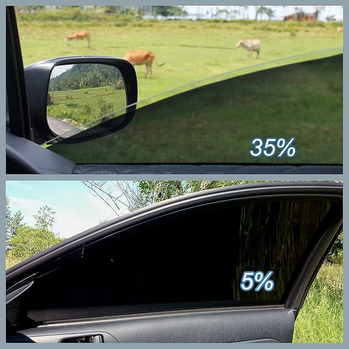 TOYOCO Ceramic Car Window Tint Film, 35% VLT, 24" x 15FT Window Privacy Film, No Signal Interference, 99% UV Protection & Scratch-Resistant for Side & Rear Windows, DIY Install