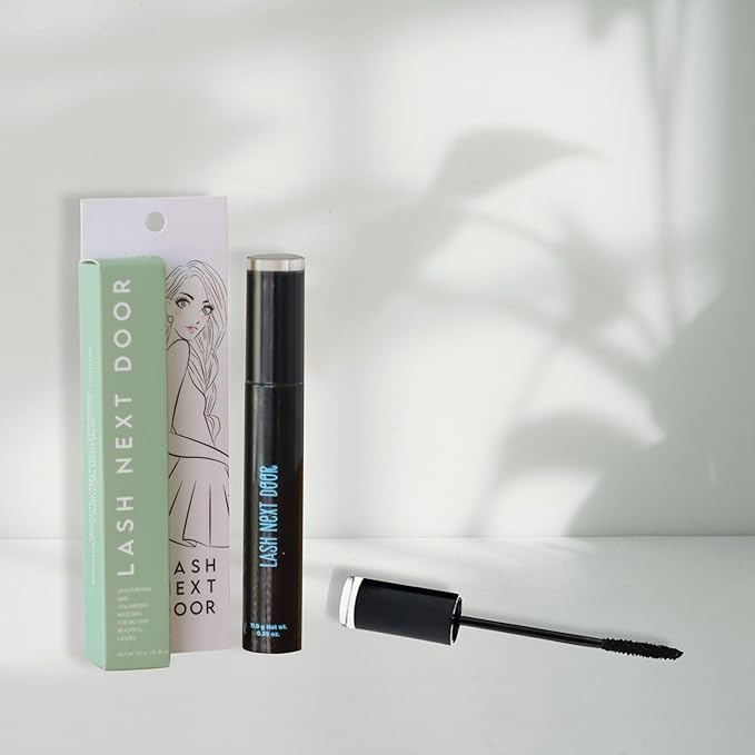 Lash Next Door Blackout Water Resistant Mascara by Brooklyn & Bailey – Volume and Length, Smudge Proof, No Clump Eye Makeup for Women (2-Pack, 0.39 oz Each)