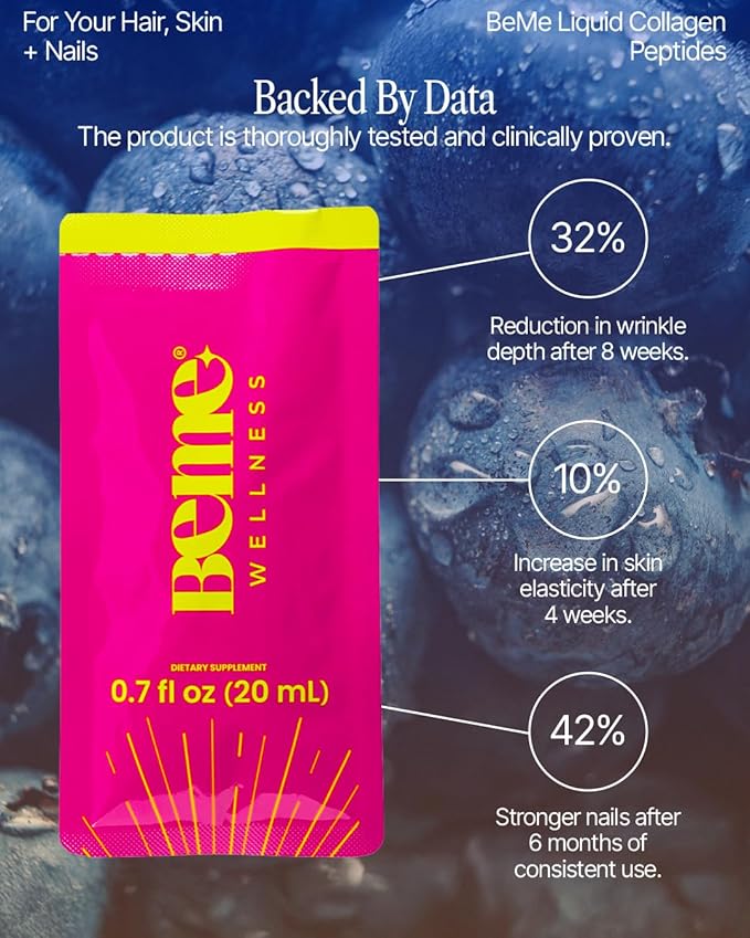 BeMe Glow – VERISOL Marine Collagen, Skin, Hair & Nails, Mixed Berry