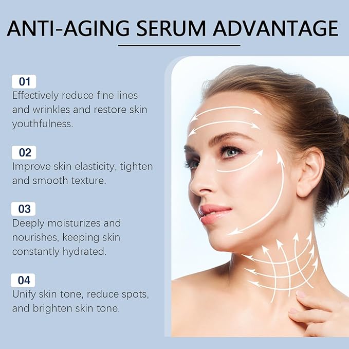 OLAVITA Facial Serum, Liquid Anti-Aging Solution with Vitamin C, E, Retinol & Aloe, Boosts Collagen, Shrinks Pores, Diminishes Wrinkles & Fine Lines (2Pcs)