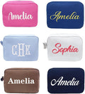 Personalized Embroidered Waffle Cosmetic Bags, Thicken Beauty Makeup Bag