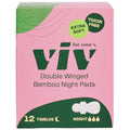Viv for Your V Bamboo Overnight Pads - Unscented, Super Absorbency, 12 Pack