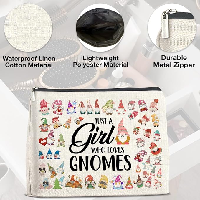 UPNEGE Gnome Gifts for Women Teens Gnome Lover Makeup Bag