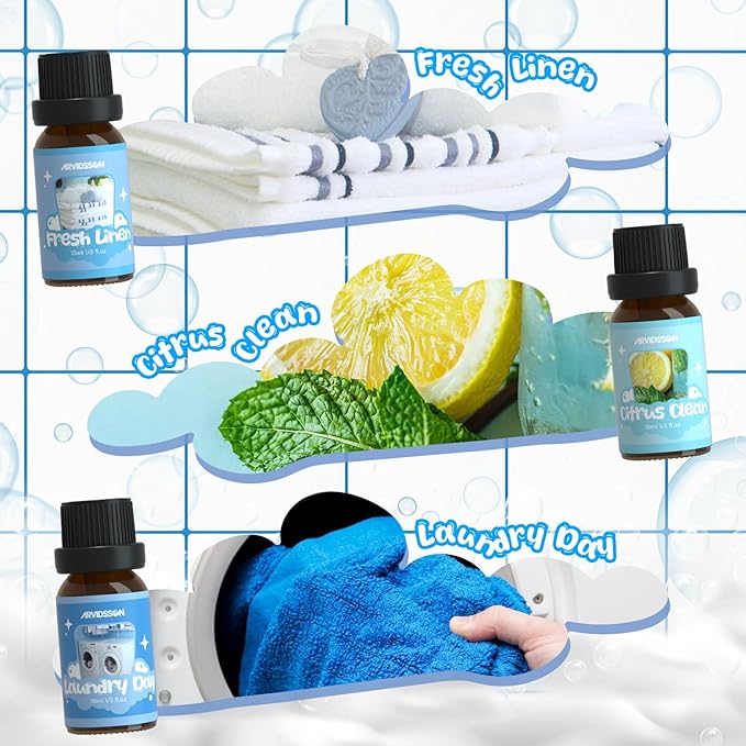 ARVIDSSON Laundry Collection Essential Oil Set, Use with Wool Dryer Balls