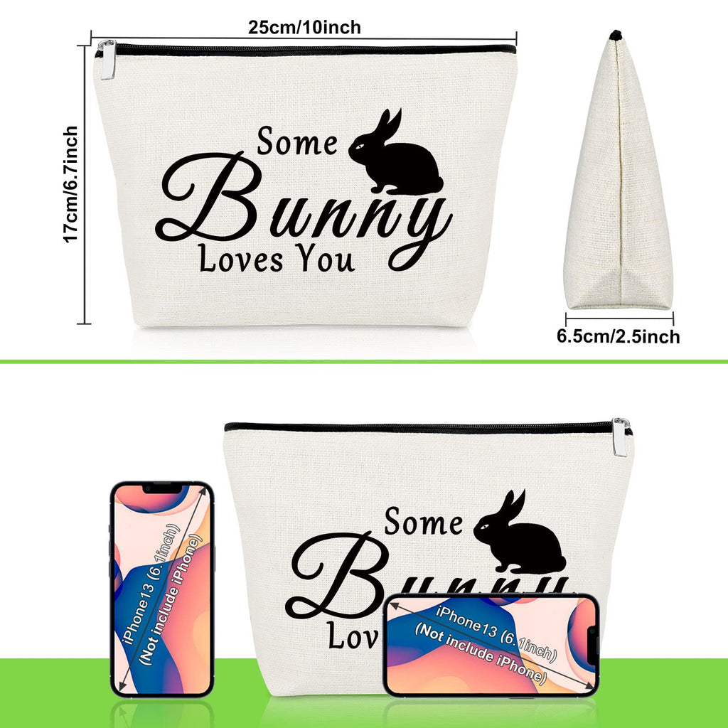 Bunny Lovers Gifts Makeup Bag Bunny Gifts for Women Rabbit Lover Animal Lover Presents for Bunnie Mom Cosmetic Bag Rabbit Presents for Girls Friends Sister Christmas Birthday Travel Cosmetic Pouch
