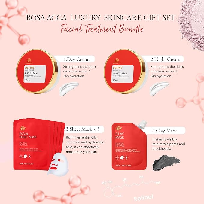 Gifts for Women, Birthday Gifts, 23 Pcs Rose Hydrating Face Skin Care Gifts Set for Women, Bath and Body Gifts Basket Set, Spa Day Gifts Set, Present, Christmas, Anniversary, Bridal Shower, Wife, Mom