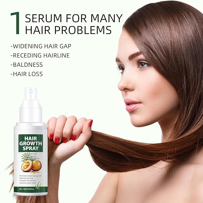 YAFUSIPE Hair Growth Oil Spray Batana Oil Dr Sebi Organic With Rosemary Castor Ginger, Natural Hair Loss Treatments for Women Men Promotes Regrowth Reduces Loss Thinning Strengthen Scalp Nourishes Dry