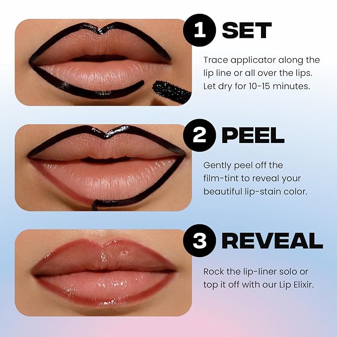 Sacheu Lip Liner STAY-N Peel Off Lip Stain, Longwear, MUAH-VE