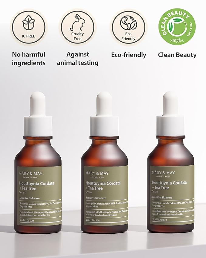 Mary&May Houttuynia + Tea Tree Calming Serum, 1.01 oz
