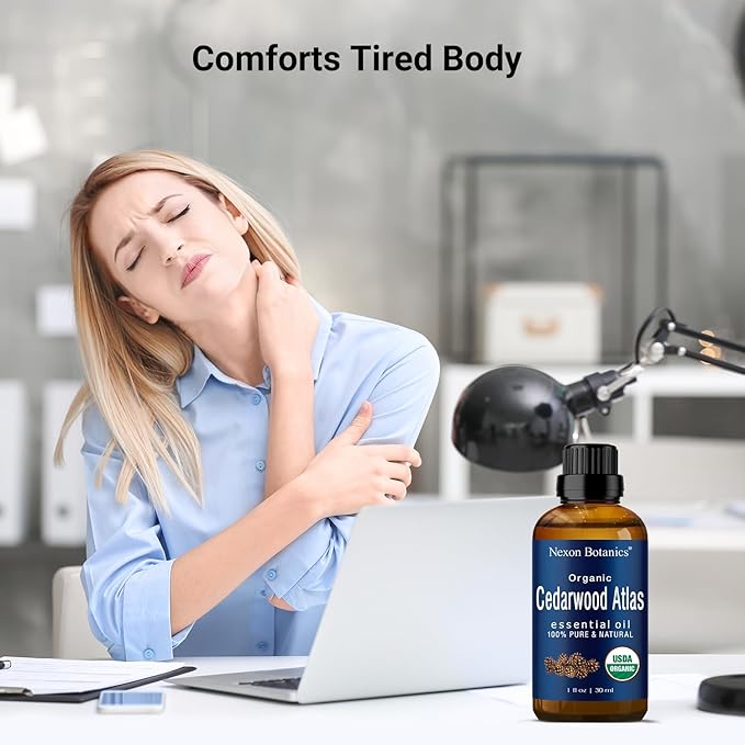 Organic Cedarwood Essential Oil 30 ml - 100% Pure & Natural - Hexane Free