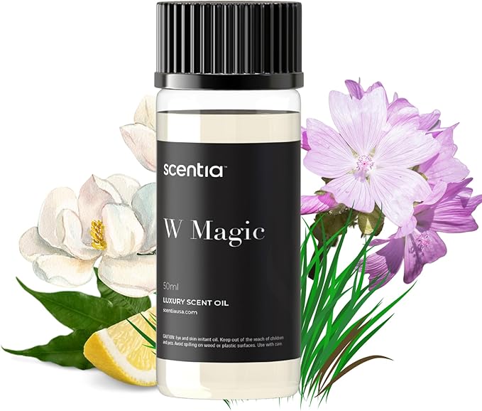 Scentia W Bliss (W Magic) Hotel Scent Diffuser Oil – Luxury Fragrance Inspired by W Hotel – 50 mL – Bergamot, Lemongrass & Jasmine Essential Oil Blend for Home, Office & Aromatherapy Diffusers