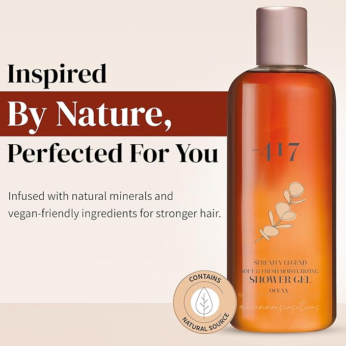 417 Dead Sea Cosmetics Fresh Moisturizing Shower Gel - Anti-Aging and Nourishing Delicate Daily Body Shower Gel for Instantly Soft Skin - with Aloe Vera - All Natural 11.8 oz