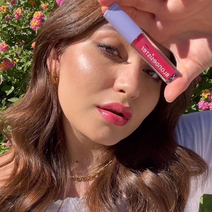 Blondesister 2-in-1 Sweet Gloss Tinted Lip Oil - Lip Oil for Women - Hydrating, Non-Sticky Formula with Light Color - 03 Cherry Pie - 0.084 oz.