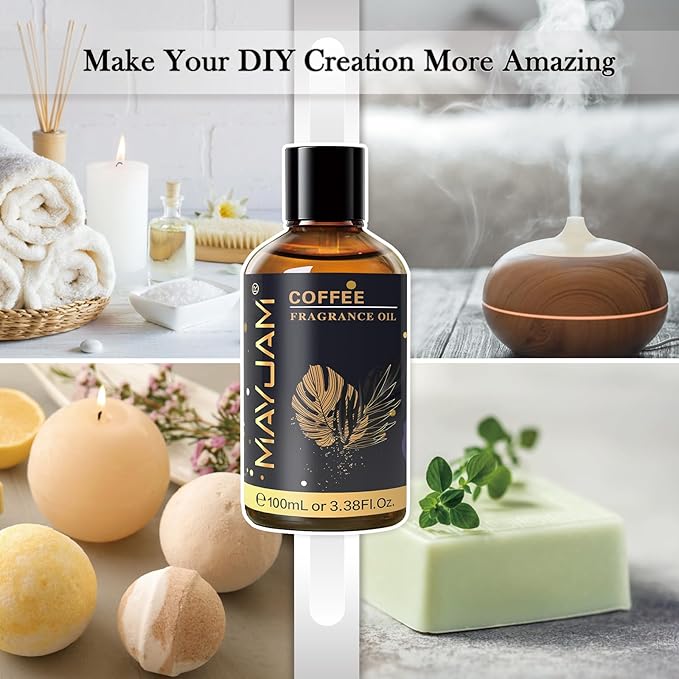 MAYJAM Coffee Fragrance Oil Essential Oils for Diffusers, 100ML/3.38FL.OZ