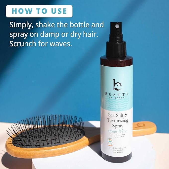 Beauty by Earth Sea Salt Spray for Textured Beach Waves & Volume
