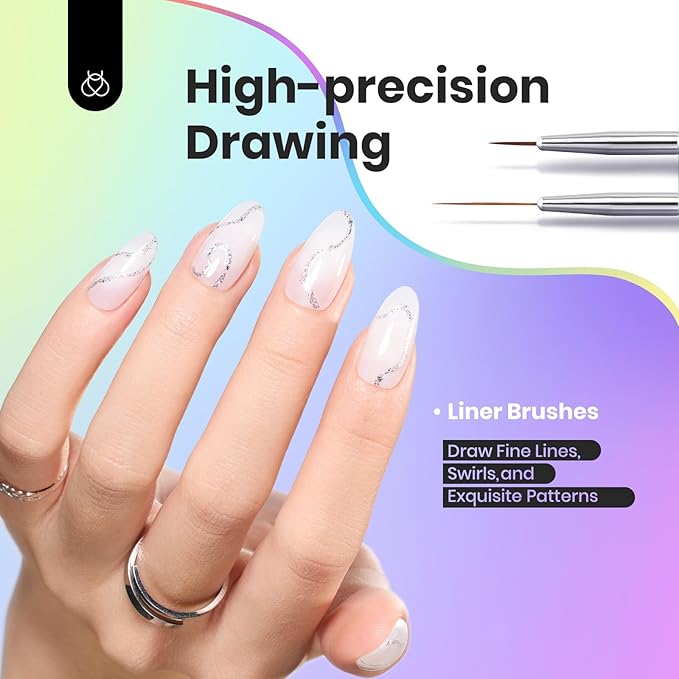 Beetles Nail Art Brushes, 6pcs Nail Art Tool Set