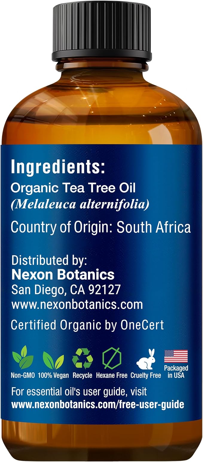Organic Tea Tree Essential Oil 30 ml - 100% Pure & Natural - Hexane Free