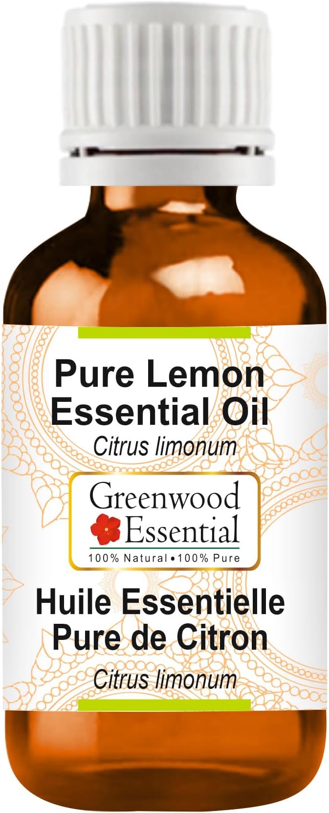 Greenwood Essential Lemon Essential Oil (Citrus limonum) Pure | Non-Sticky | Non-Greasy | Lightweight | Men & Women | All Skin Types | Steam Distilled 30ml (1 oz)