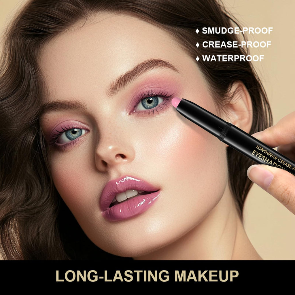 Eyeshadow Stick,Shimmer and Matte Cream Eye Shadow Brightener Sticks