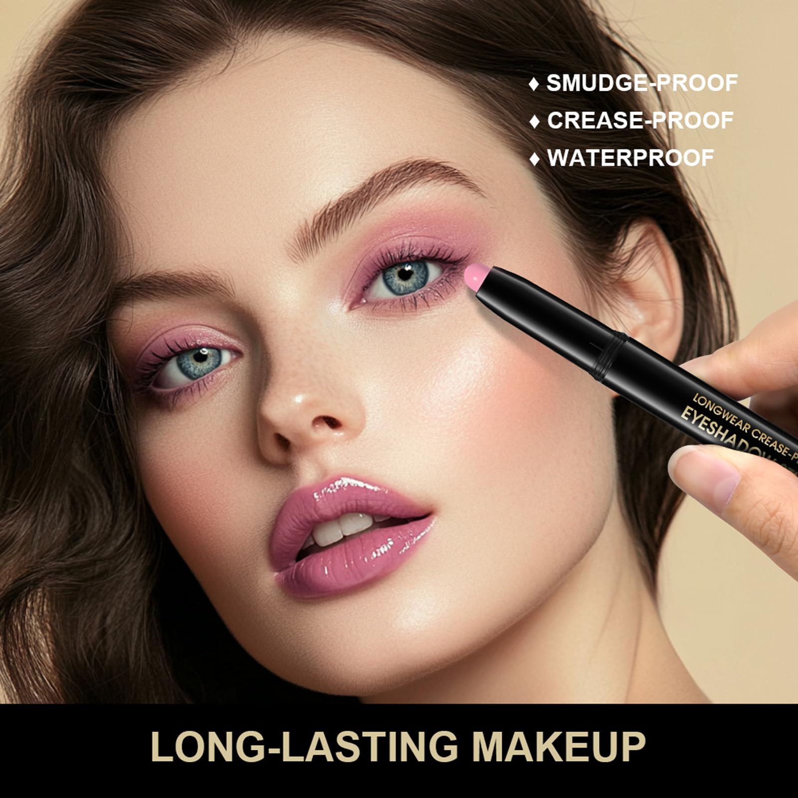 Eyeshadow Stick,Shimmer and Matte Cream Eye Shadow Brightener Sticks