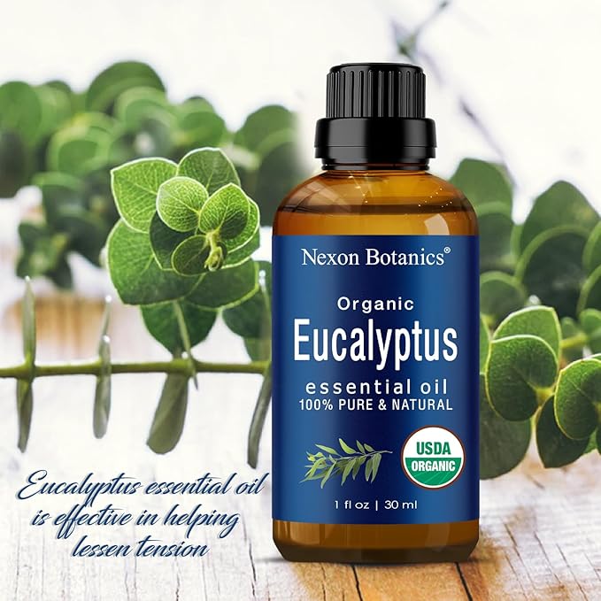 Organic Eucalyptus Essential Oil 30 ml - 100% Pure & Natural - Hexane Free
