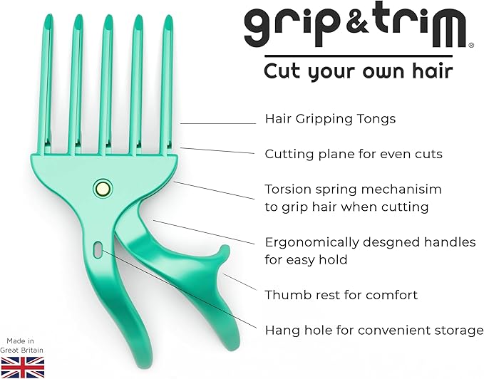 Cut Your Own and Other's Hair at Home the Easy Way | DIY Haircut Tool for Everyone | Use with Your Hair Clippers for Clean, Even Trims Every Time with Grip and Trim.