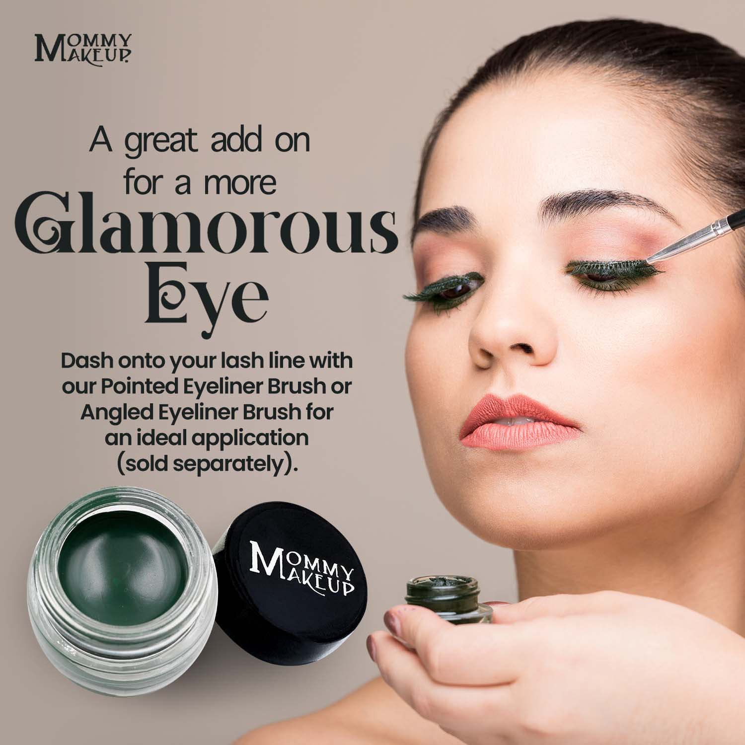 Mommy Makeup Waterproof Stay Put Gel Eyeliner Pot with Micropigments