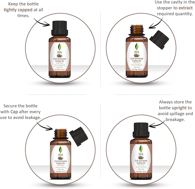 SVA Coffee Essential Oil in Glass Bottle, 1/3 Fl Oz (10 ml)