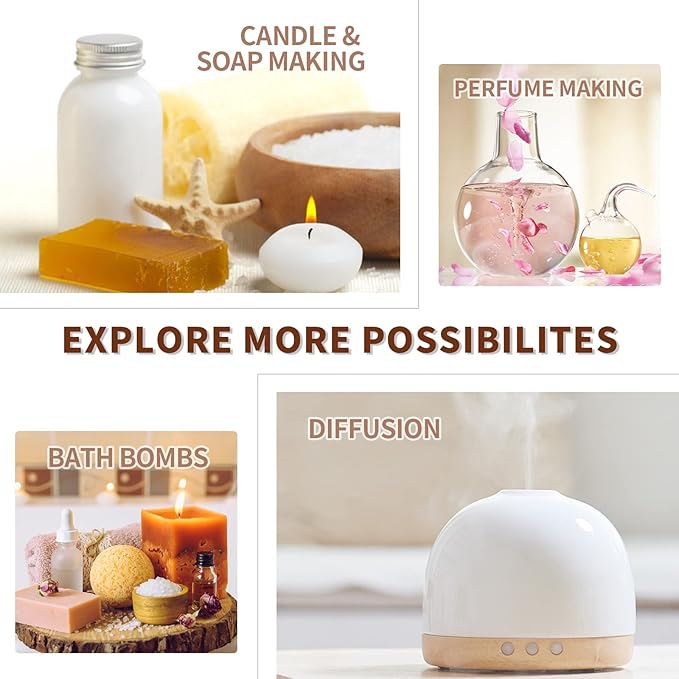 HIQILI Spice Fragrance Oil Trial Set, Scented Oil for DIY Candle & Soap