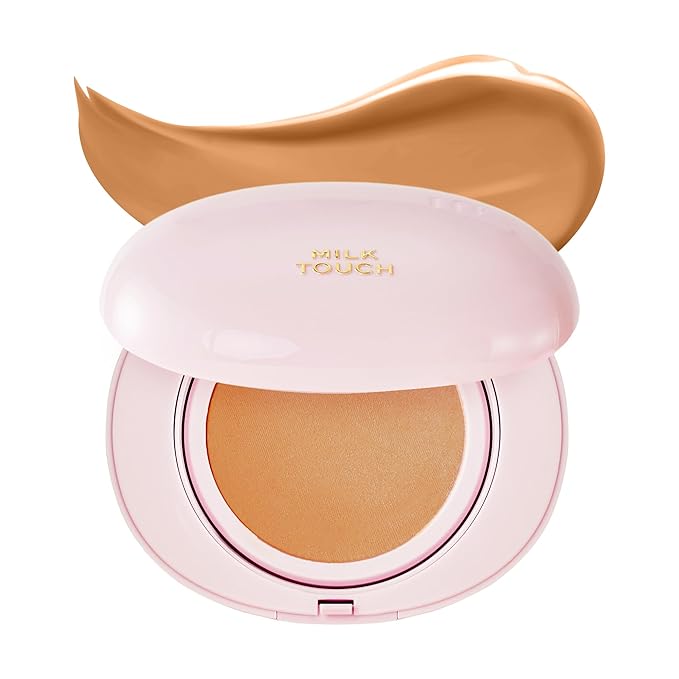 milktouch Cushion Foundation, 24H Flawless Skin, Radiant Shine, No Oxidation, Long-Lasting, Non-Creasing, 60% Hydrating Skincare Infused Korean (27N Chai)
