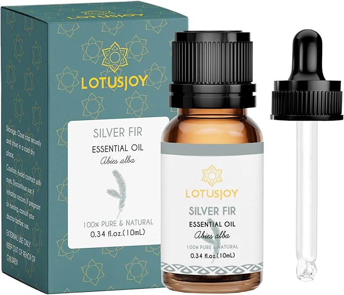 LOTUSJOY Silver Fir Essential Oil for Diffuser Massage Skin Care DIY, 0.34 Oz
