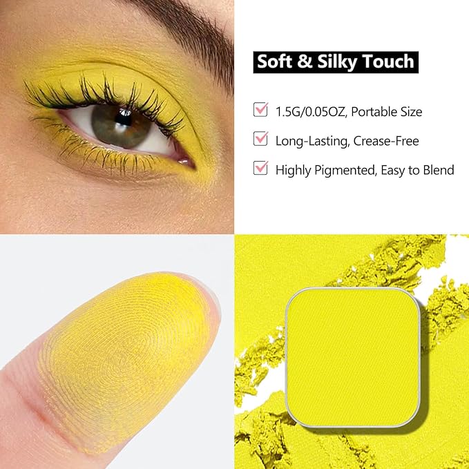 Fillwie Bold Color Matte Eyeshadow Trio, Refill Pan Fits Magnetic Palette