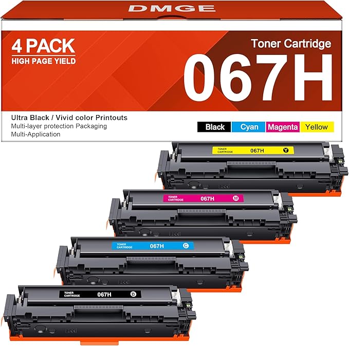 067H Toner Cartridge Set 4 Pack for Canon 067 MF656cdw MF656Cdw LBP632Cdw