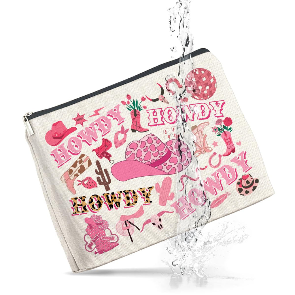 UPNEGE Cowgirls Gifts Western Howdy Makeup Bag for Teens Women