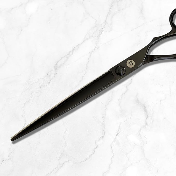 Saki Shears 7 Inch Katana Hair Cutting Scissors for Professionals - 440C Steel With Black Titanium Finish (7" Hair Cutting Shears) (Right Hand, 7.0" Scissors)
