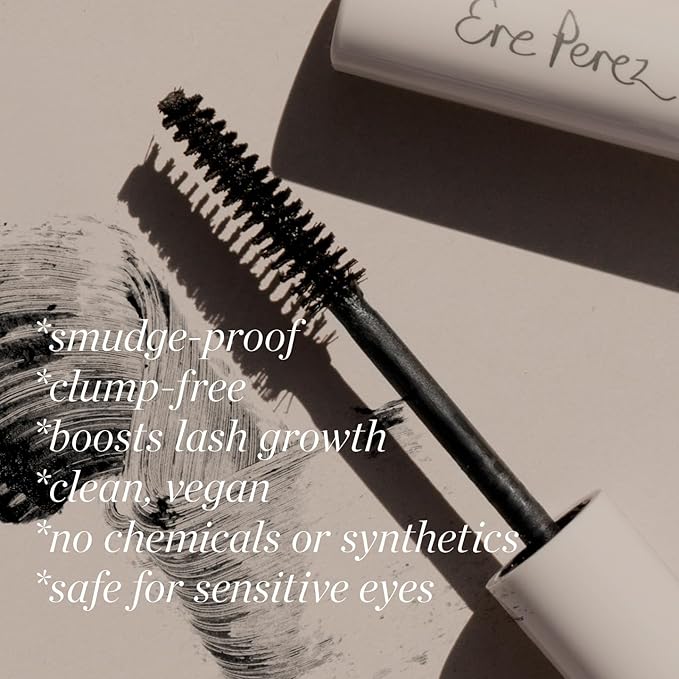 Ere Perez - Avocado Waterproof Mascara | Sensitive Eye Safe (Black, 10 ml)