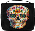 YoYoYuchong Travel Toiletry Bag for Women & Men Skull Cool Flower Hanging Cosmetic Organizer Portable Waterproof Makeup Case Make Up Bag with Compartments Travel Essentials for Bathroom Shower
