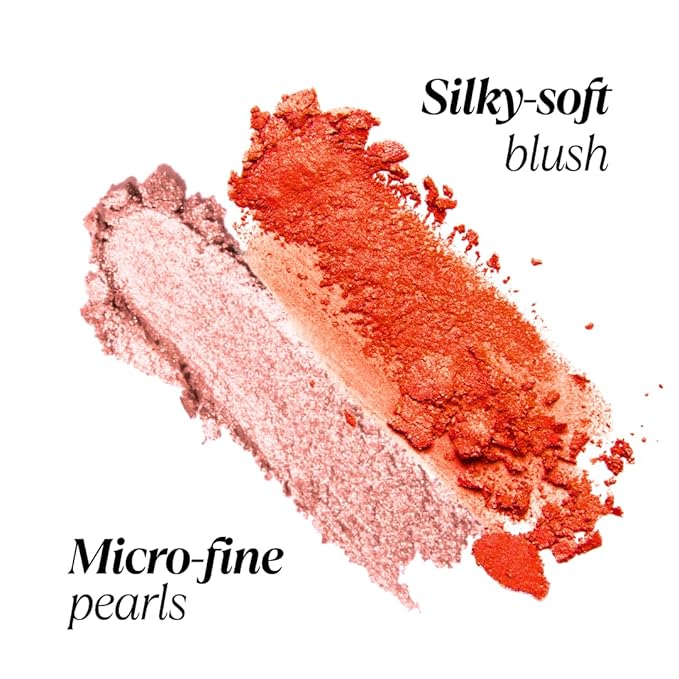 Haute Minute Makeup Blush + Brighten Highlighter Duo, Mini Lightweight Blendable Shimmer Blush, High Pigmented Makeup Powder Palettes, Cruelty Free - BoSS Babe
