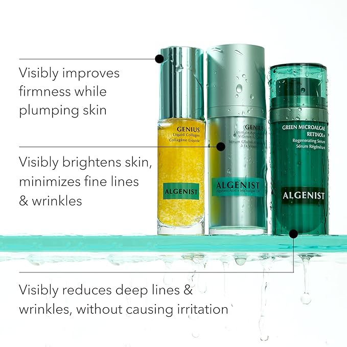 Algenist Green Microalgae Retinol+ Regenerating Serum - Gentle Anti Aging Retinol Face Serum with Time Release Retinol, AHA BHA PHA - Helps Improve Texture, Tone, Pores & Fine Lines (1 oz)