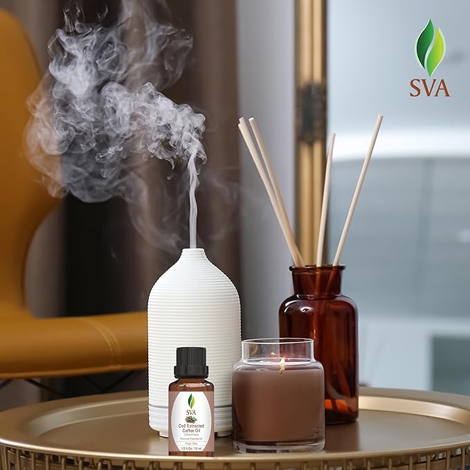 SVA Coffee Essential Oil in Glass Bottle, 1/3 Fl Oz (10 ml)
